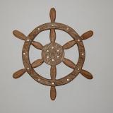 Oak Ship's Wheel Finished
